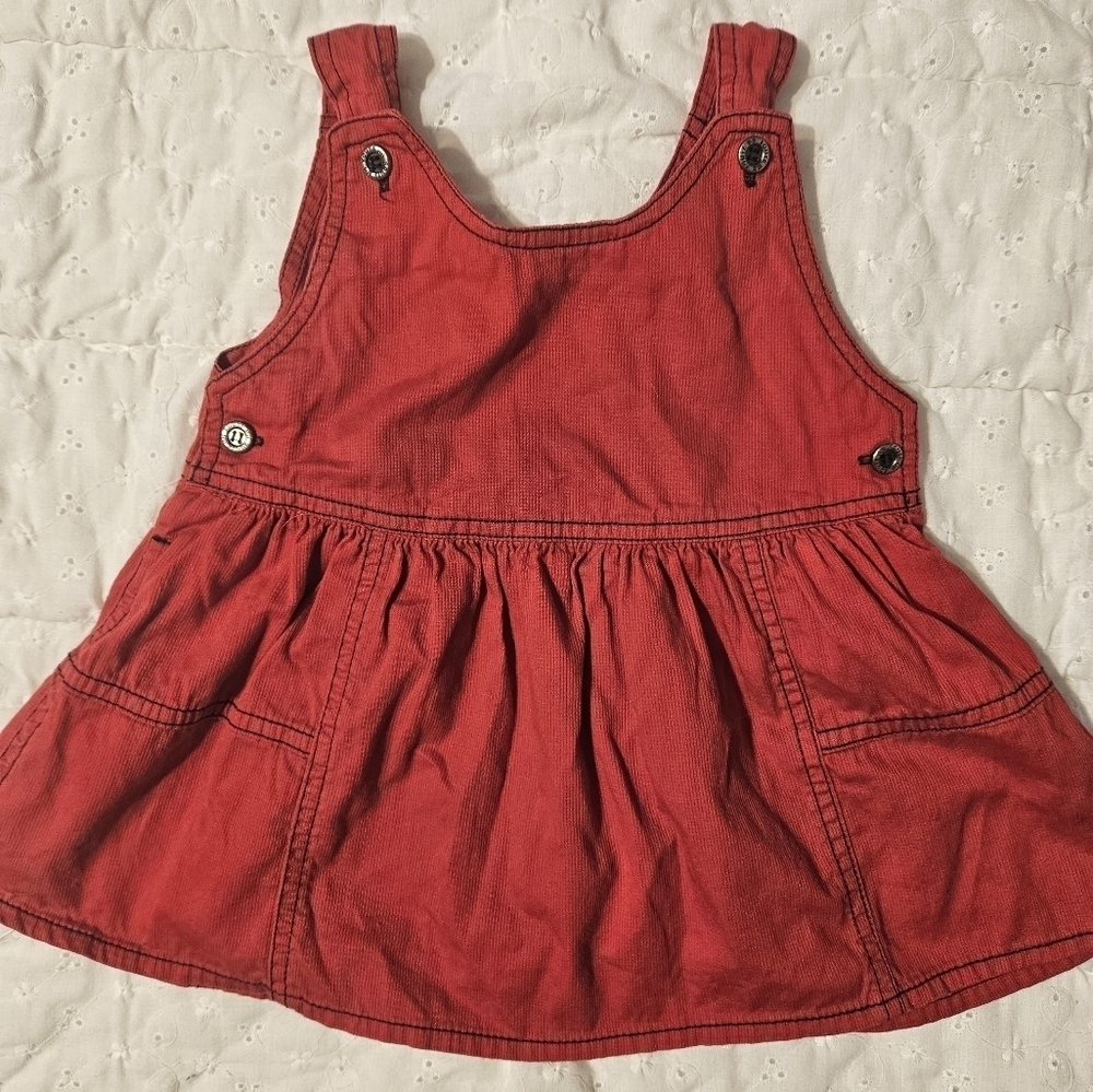 Vintage Courderoy Route 66 " Lil 66", 12 month dress